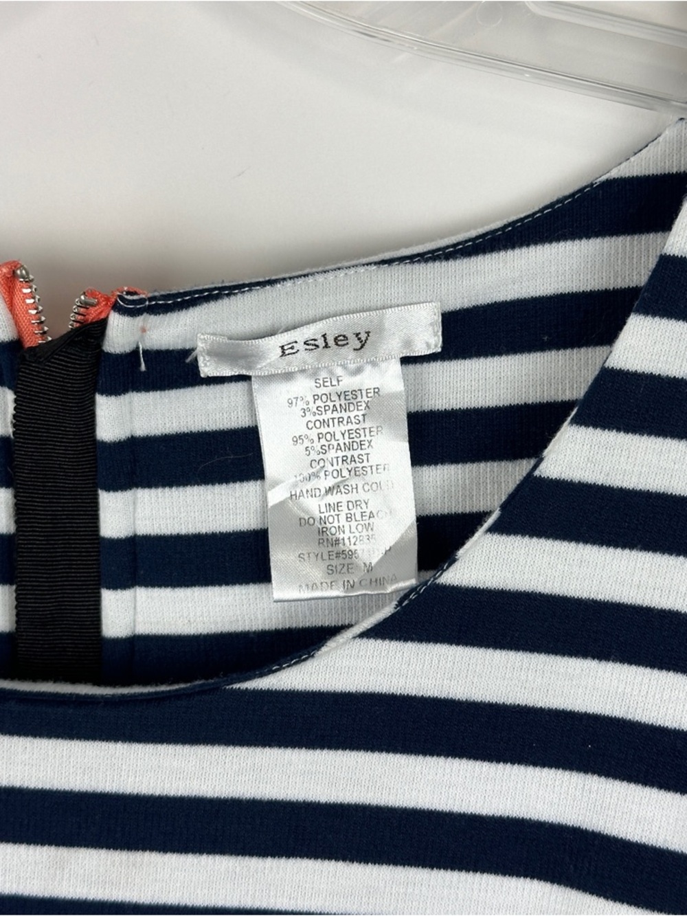 Esley Women's Striped Knit Sleeveless Shift Dress - Picture 3 of 7